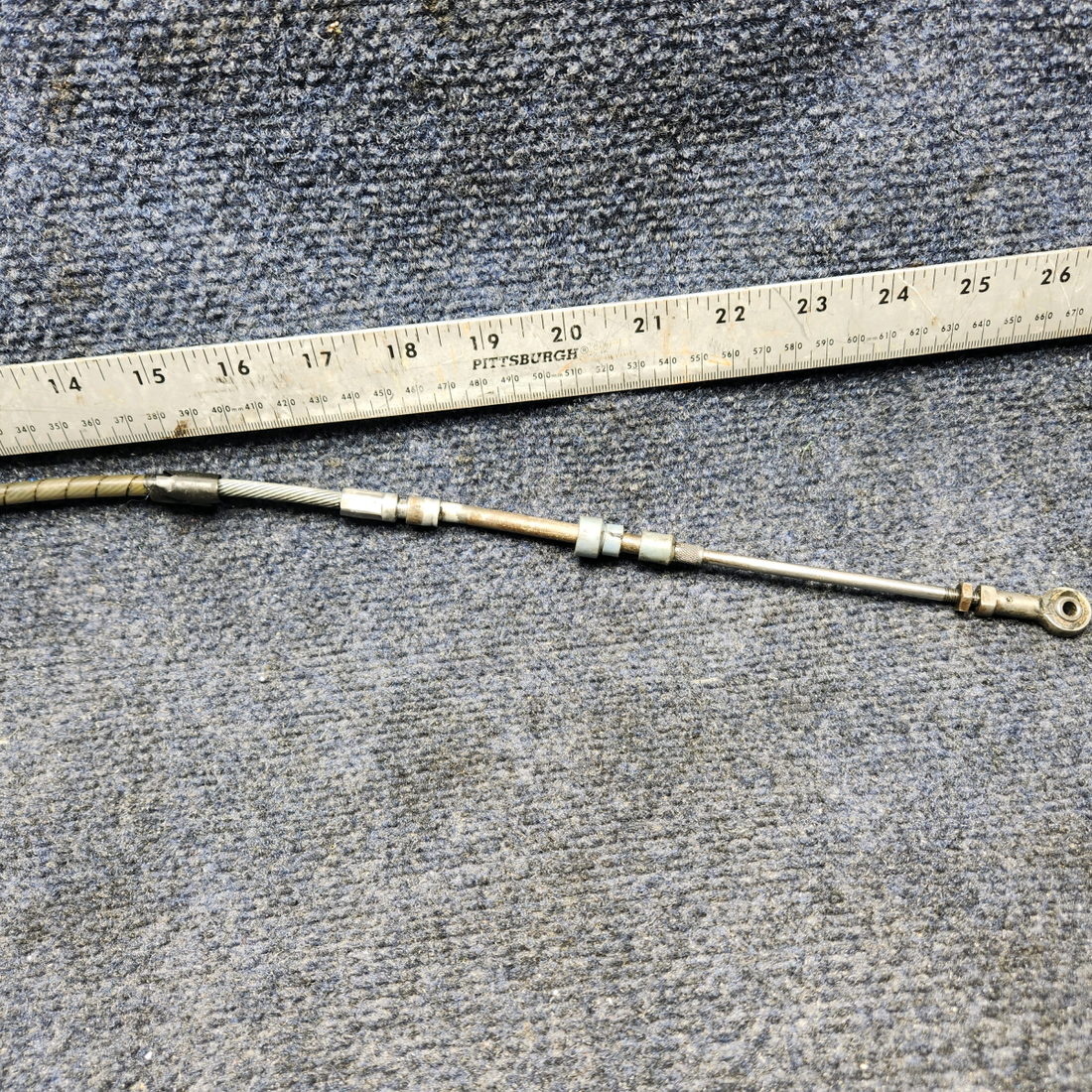 Used aircraft parts for sale, 660226-001 Mooney M20J THROTTLE CONTROL CABLE ASSY (LENGTH: 48.75”)