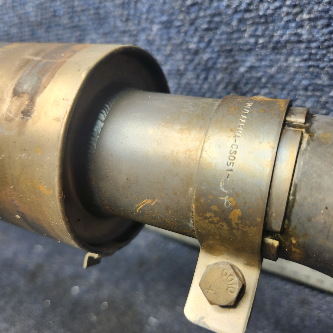 Used aircraft parts for sale, 35302-003 / 35301-000 / 62232-000 PIPER PA28-161 Warrior III REAR EXHAUST MUFFLER W EXHAUST STACKS