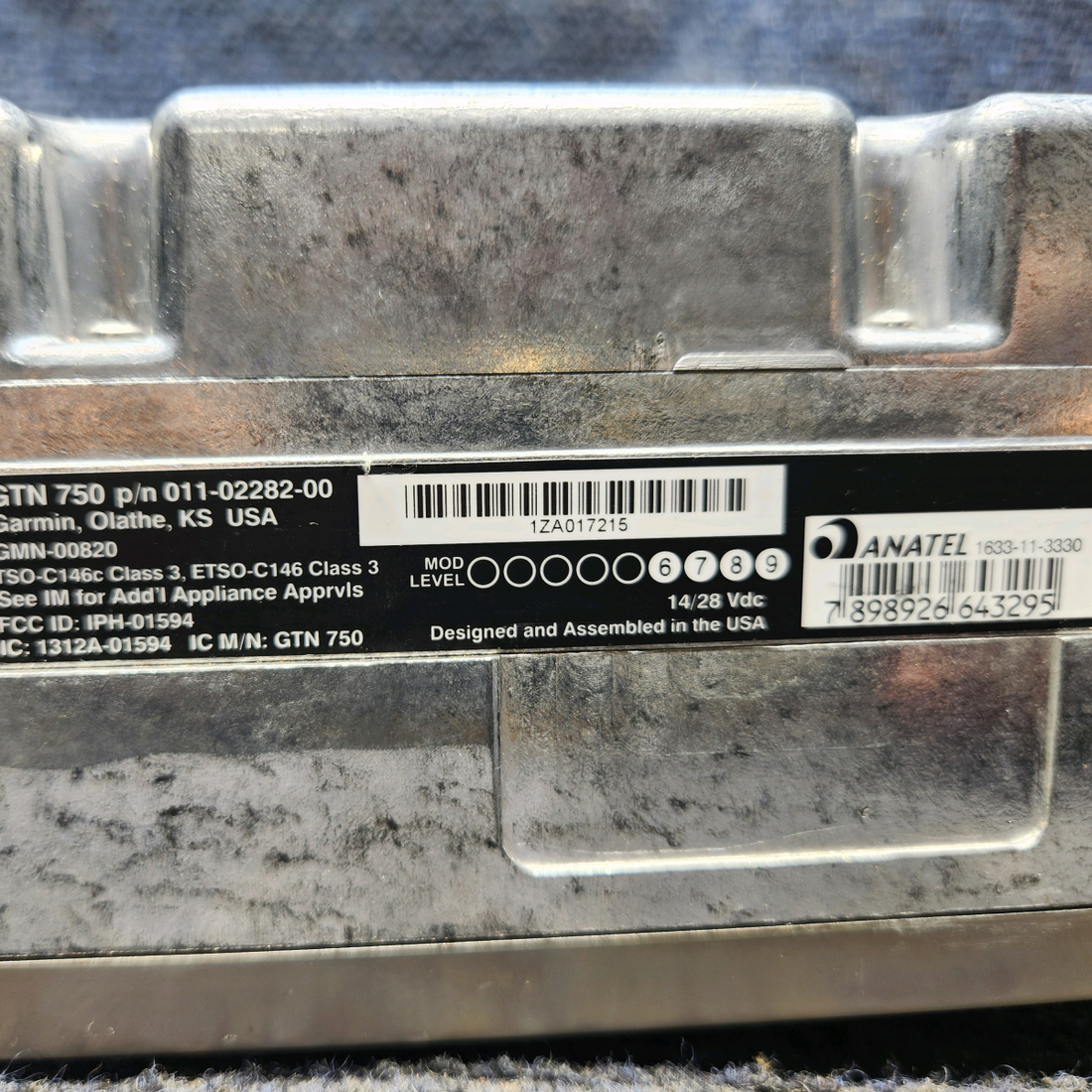 Used aircraft parts for sale, 011-02282-00 Garmin GTN-750 WAAS PIPER PA-24-250 GPS-Nav-Com Unit with Mods, NO Data Card