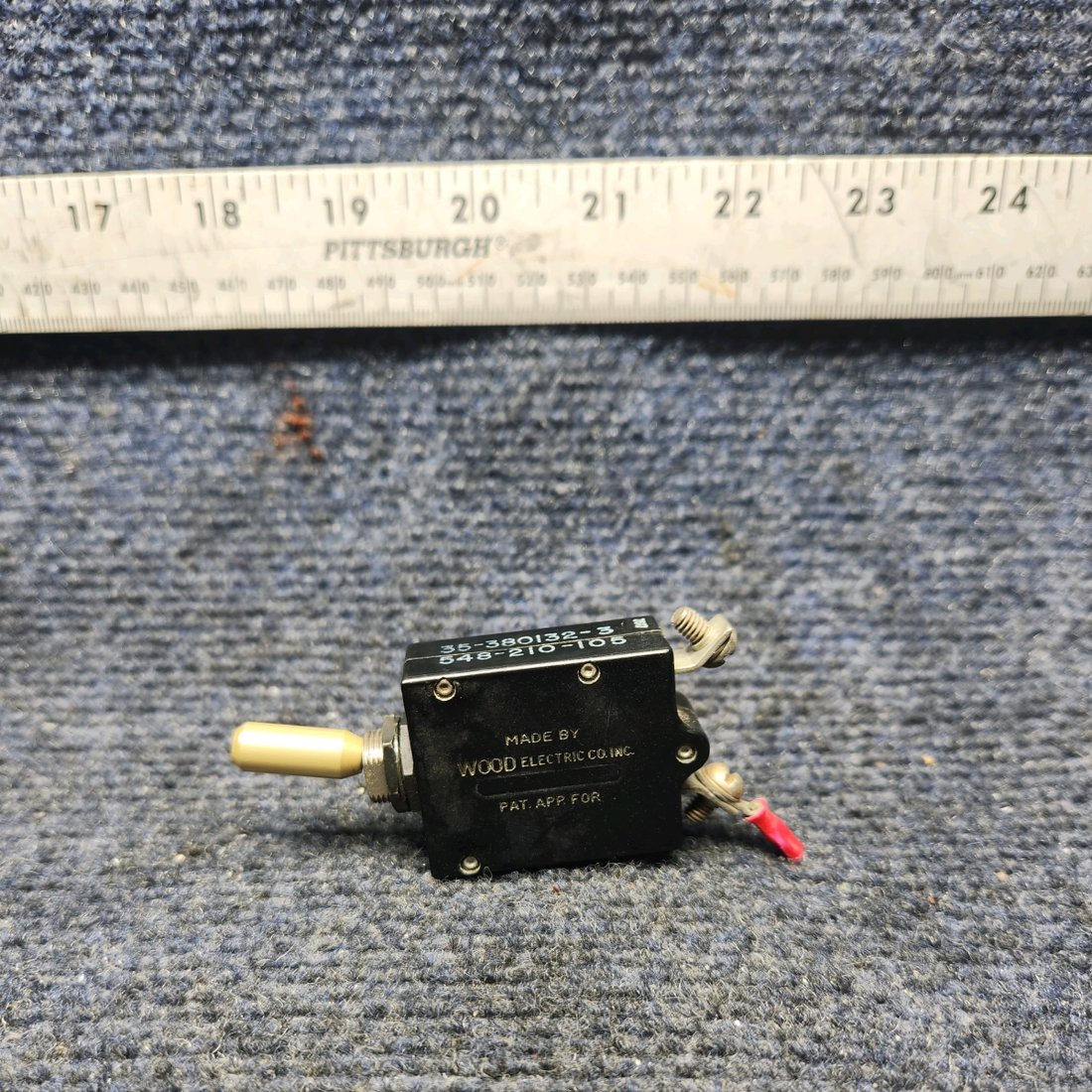 Used aircraft parts for sale, 35-380132-3 Beechcraft F33A WOOD TOGGLE SWITCH (10A)