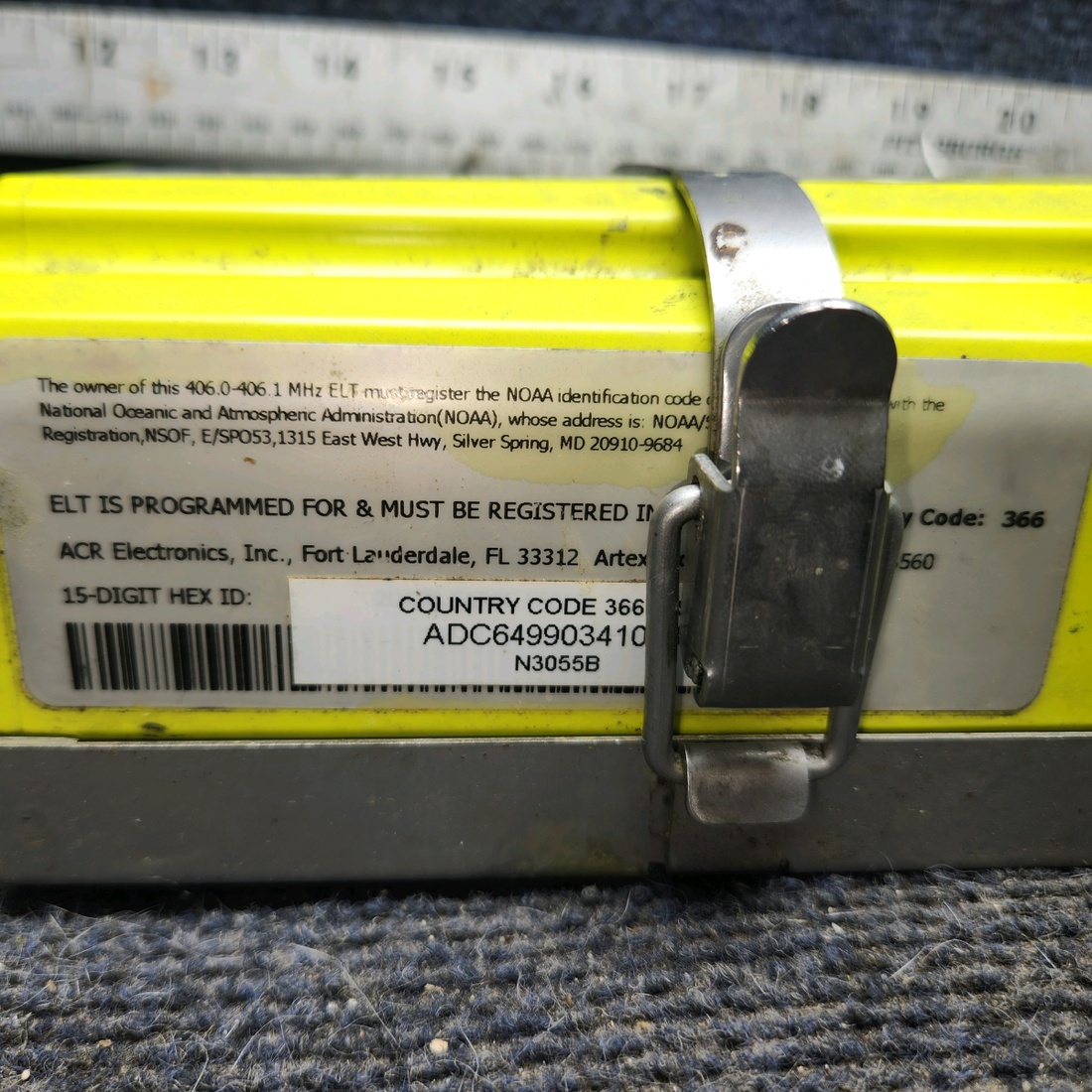 Used aircraft parts for sale, A3-06-2880 Artex ELT-345 piper PA-28-181 Emergency Locator Transmitter w/ Accessories