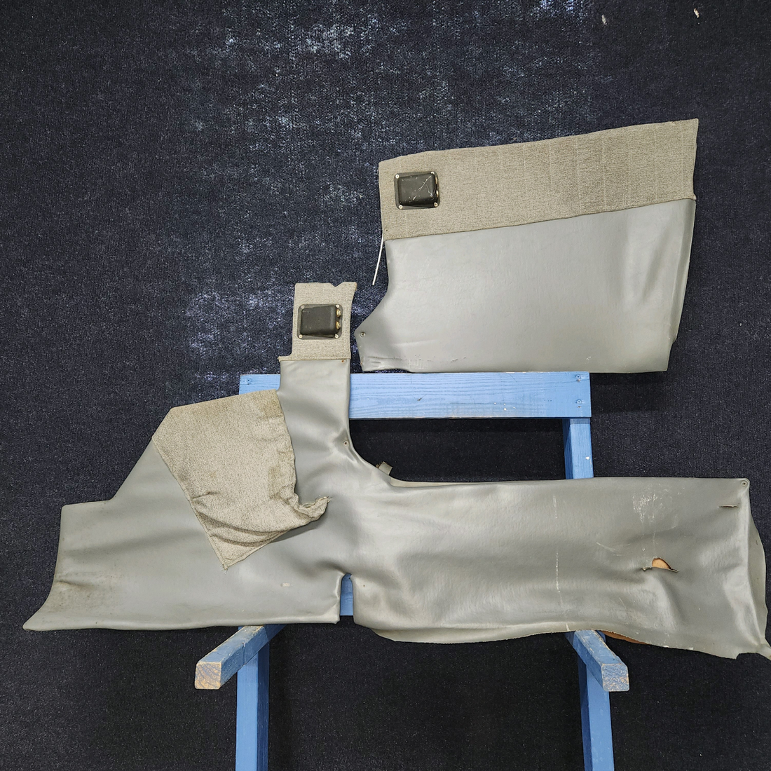 Used aircraft parts for sale, 68061-002, 99359-000, 99358-000 Piper PA-28-140 Complete Seat Upholstery Set with Most Interior Panels