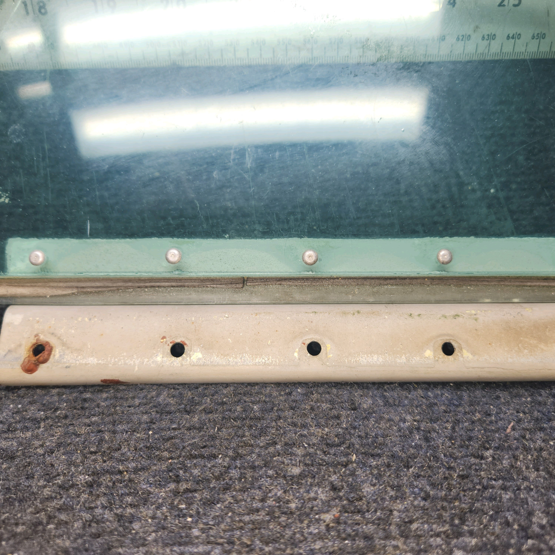 Used aircraft parts for sale, 169-420038-71 Beechcraft A24R Storm Window Assembly LH (Tinted)