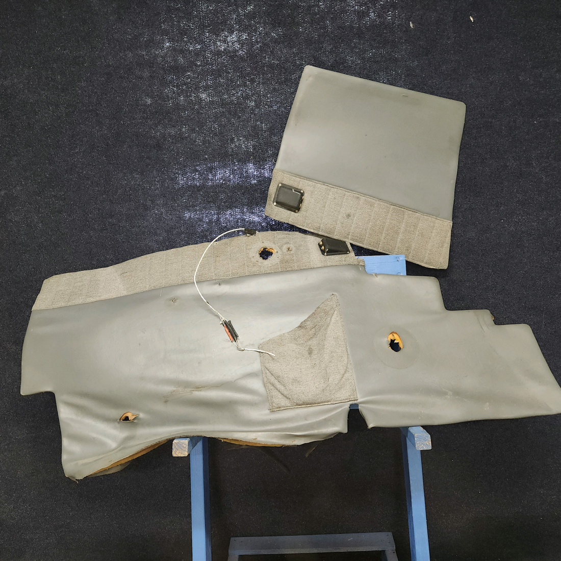 Used aircraft parts for sale, 68061-002, 99359-000, 99358-000 Piper PA-28-140 Complete Seat Upholstery Set with Most Interior Panels