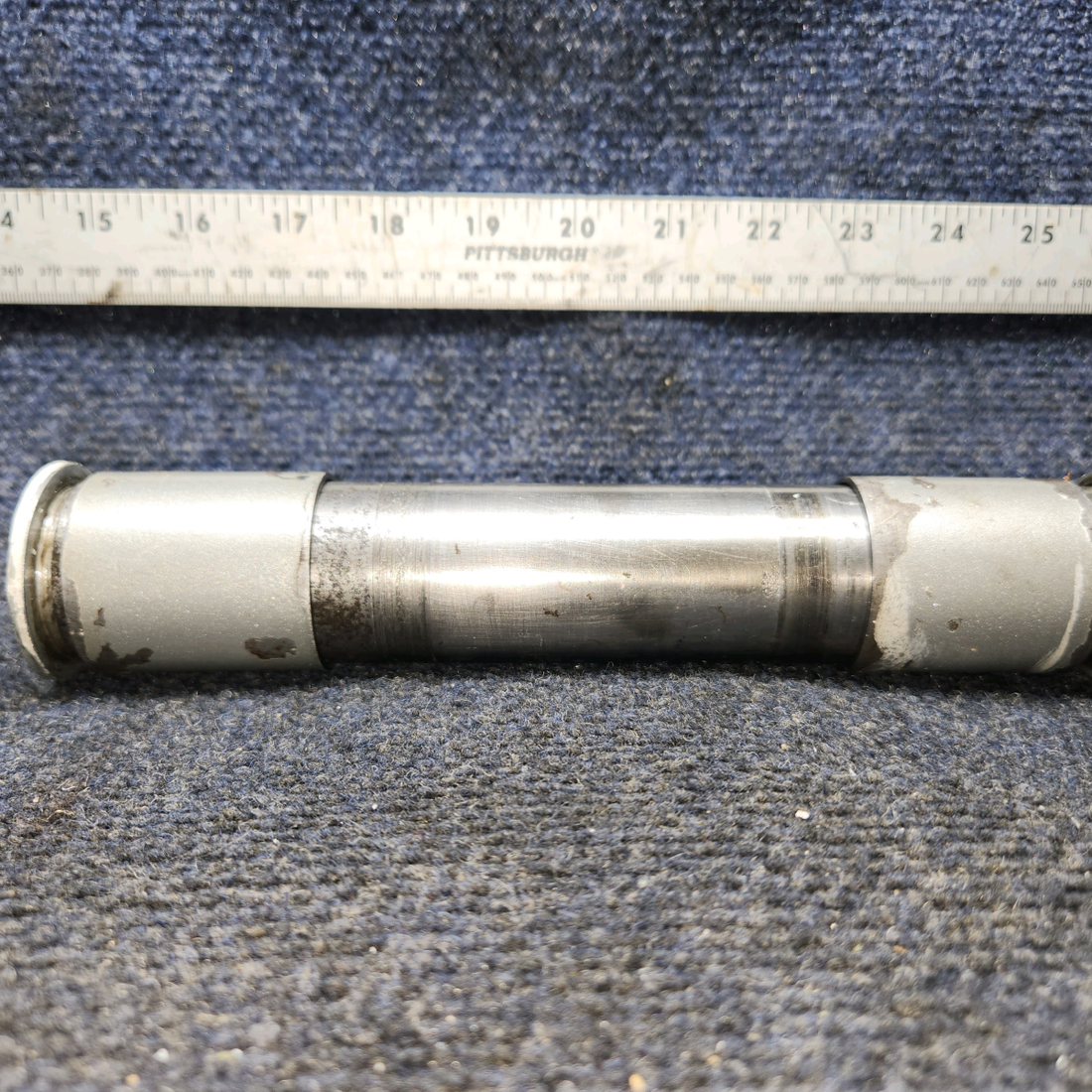 Used aircraft parts for sale, 86062-086 / 20825-000 PIPER PA-24-250 Landing Gear Wheel Axle Tube Assembly w Spacers & Ferrules