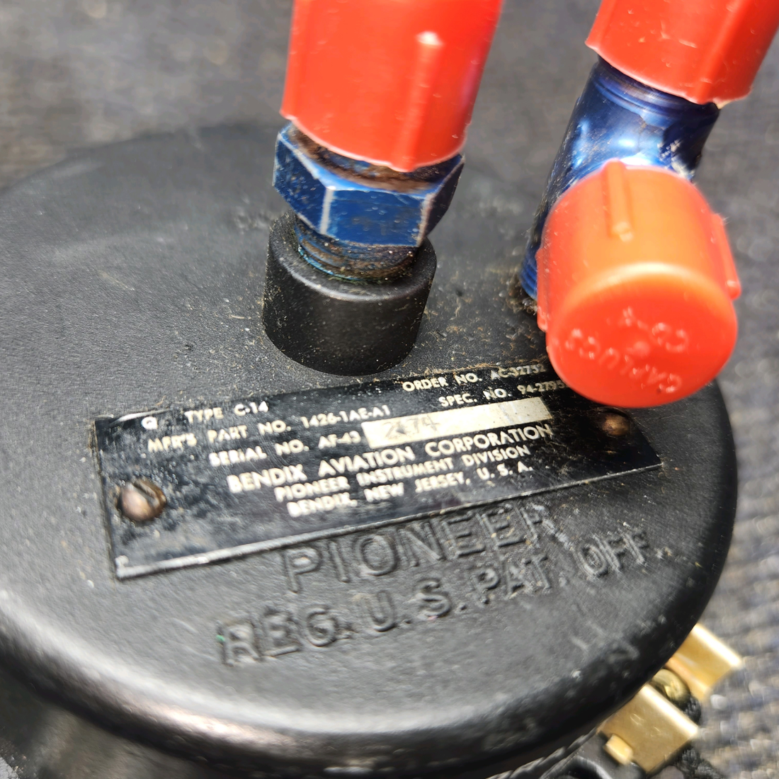 Used aircraft parts for sale, 1420-1AE-A1 Bendix C-14 Beechcraft 95-B55 Airspeed Indicator