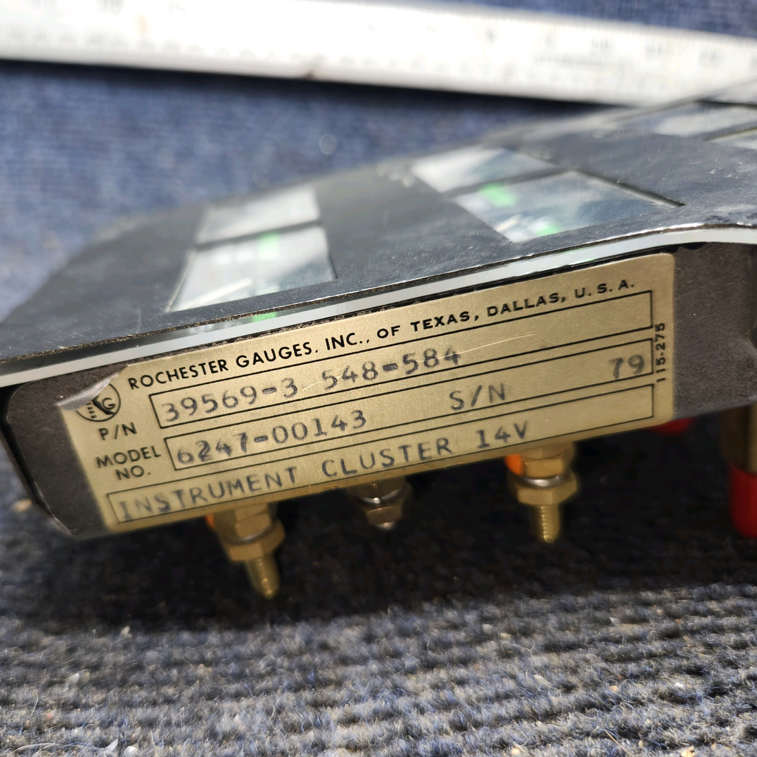 Used aircraft parts for sale, 39569-003 Rochester Gauges Piper PA34-220T Intrument Gauge Cluster (12V)