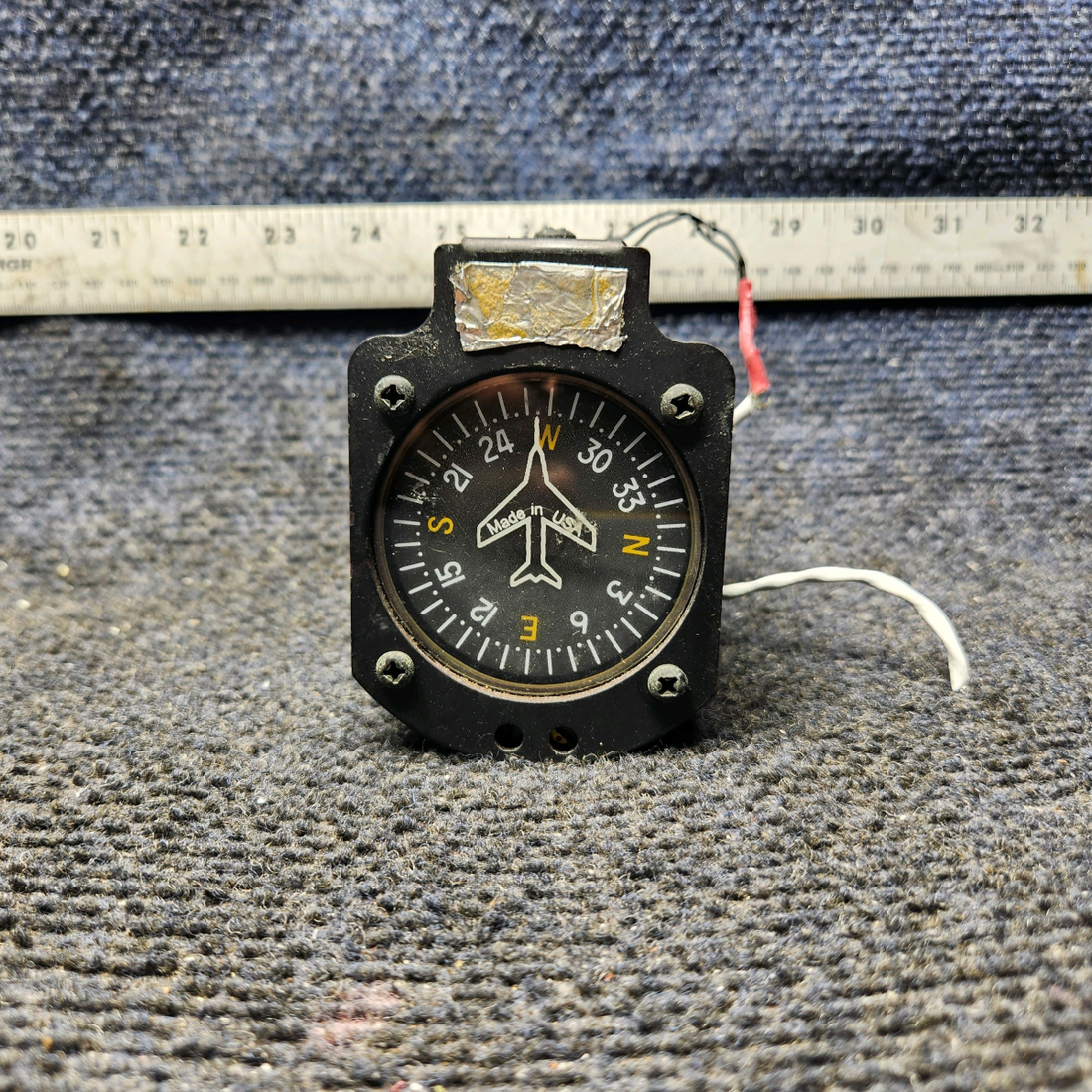Used aircraft parts for sale, PAI-700 Precision Aviation, Inc PAI-700 Piper PA28-161 Vertical Card Compass Indicator (Lighted) out of a 12V sys