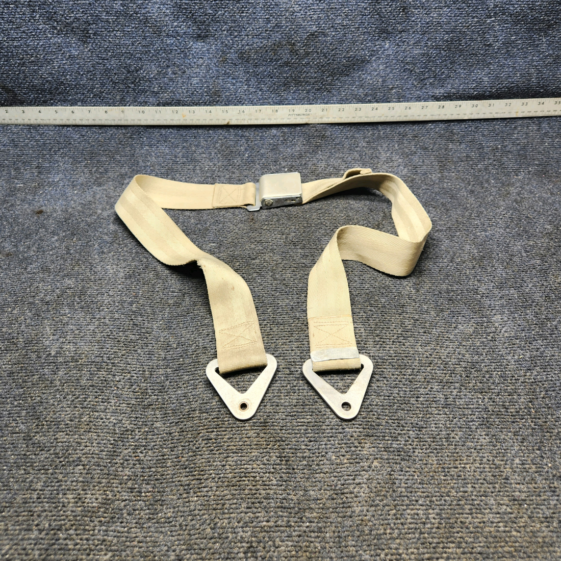 Used aircraft parts for sale, BE-2006 Beechcraft A24R Seatbelt Beige SEE PHOTOS FOR DETAILS