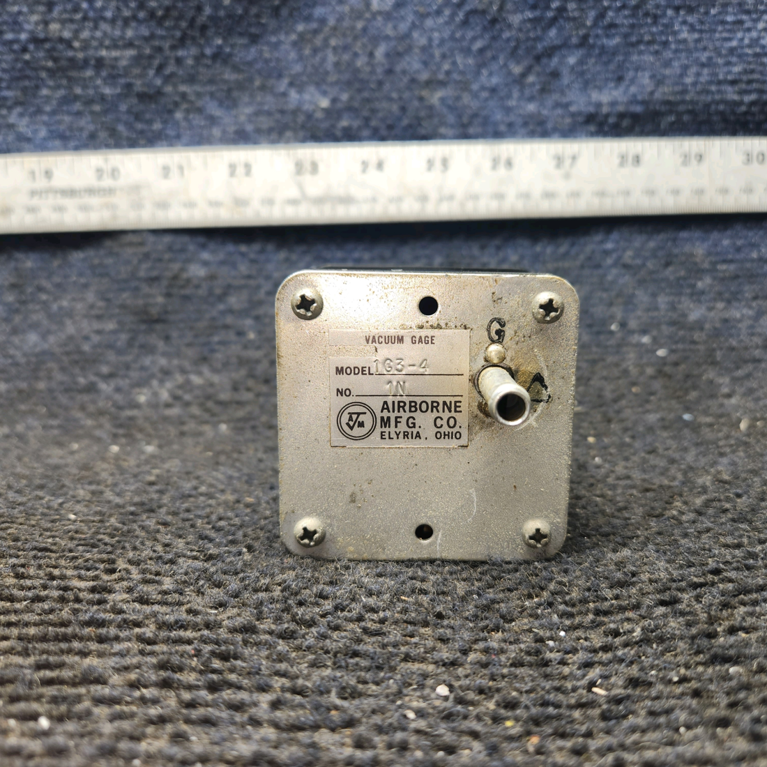 Used aircraft parts for sale, 1G3-4 Airborne MFG Piper PA-28-140 Suction Gauge Indicator