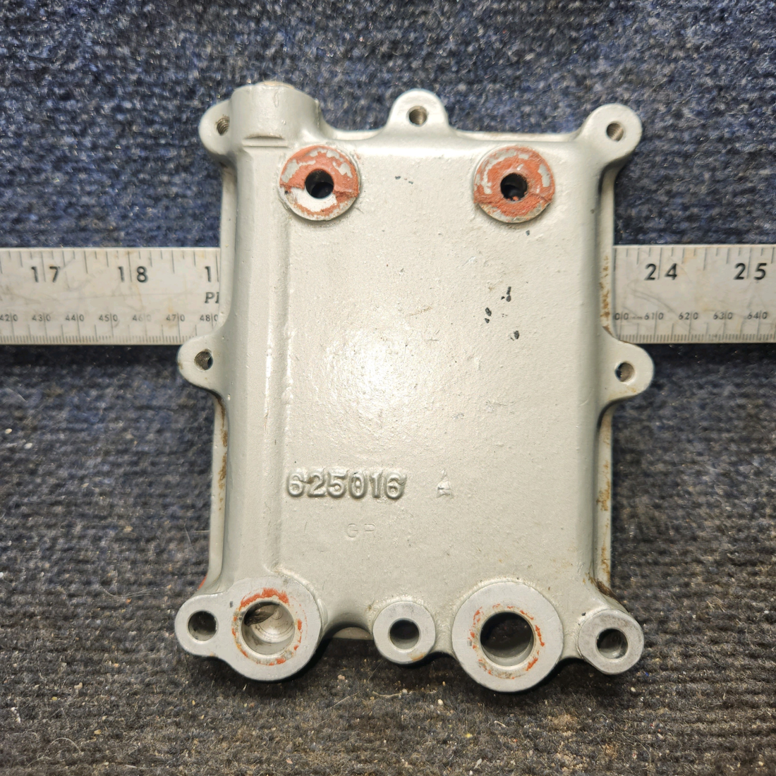 Used aircraft parts for sale, 625016 Continental O-470 Cessna 182G Oil Cooler Adapter Plate