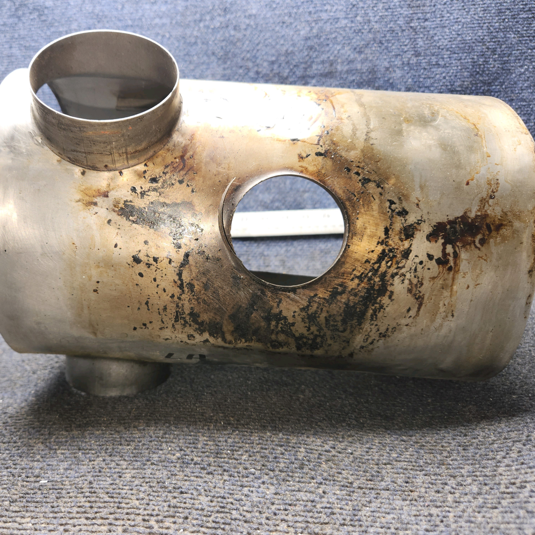 Used aircraft parts for sale, 0550176-37 Continental O-300, GO-300 Cessna C175 Shroud Assy Exhaust - LH