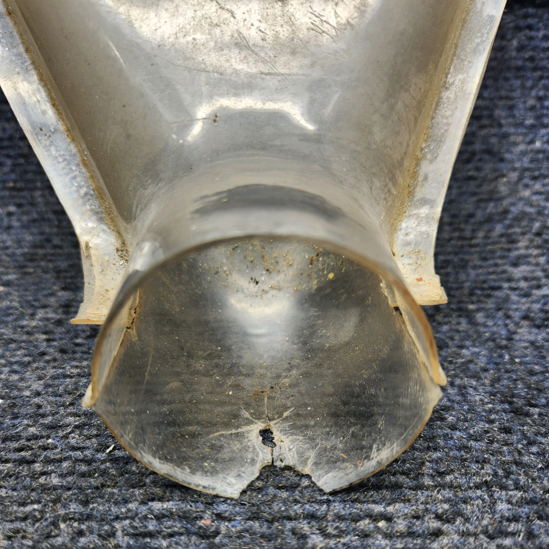 Used aircraft parts for sale, 169-554012-9 Beechcraft A24R Duct Windshield Defrost "Has a Crack in a Hole"