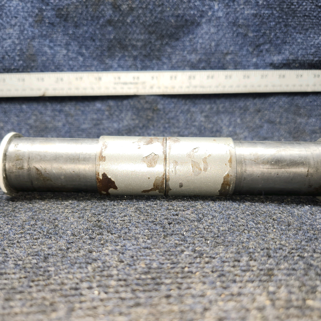 Used aircraft parts for sale, 86062-086 / 20825-000 PIPER PA-24-250 Landing Gear Wheel Axle Tube Assembly w Spacers & Ferrules