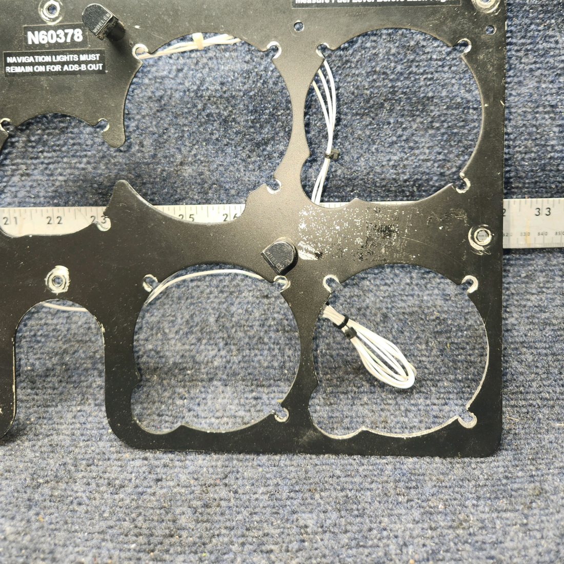 Used aircraft parts for sale, 0413459-1 Cessna C-150J Shock-Mounted Instrument Panel with Lights