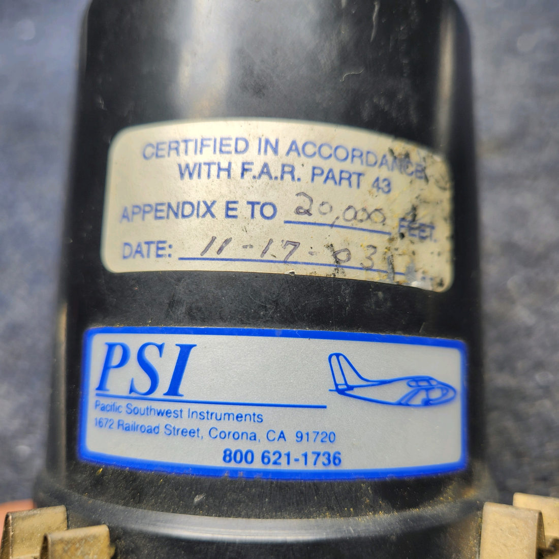 Used aircraft parts for sale, 5934P-3 PIPER PA28-140 UNITED INSTRUMENTS ALTIMETER ALTITUDE GAUGE