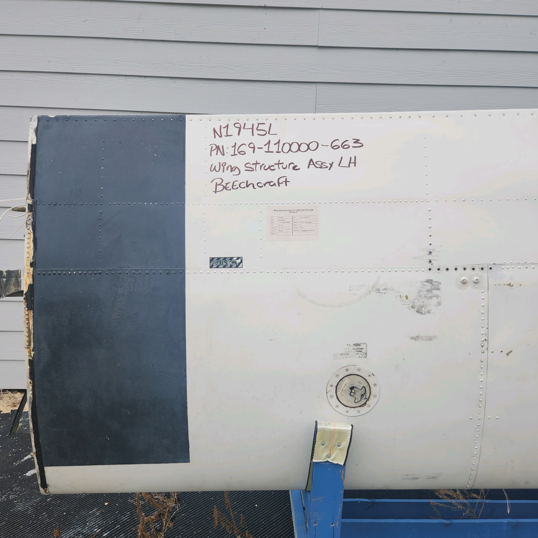 Used aircraft parts for sale, 169-110000-663 Beechcraft C23 SUNDOWNER WING STRUCTURE ASSY LH "SEE PHOTOS FOR DETAILS"