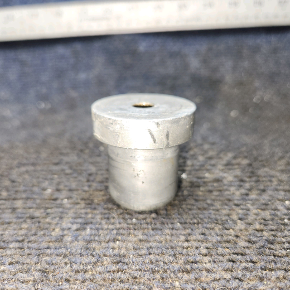 Used aircraft parts for sale, 1442001-2 Cessna 182G Nose Wheel Axle Bolt Bucket (Aluminum)