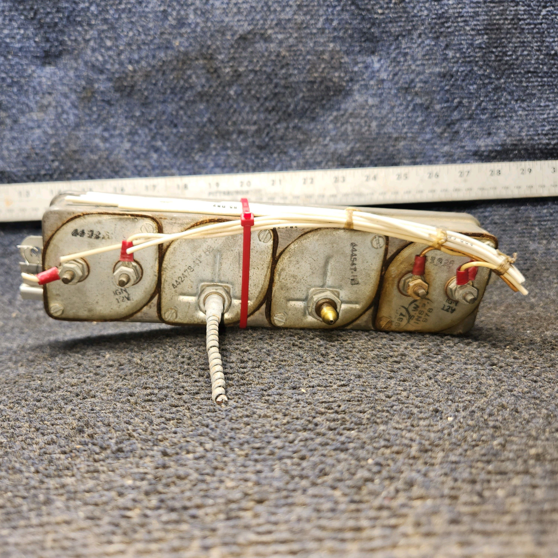 Used aircraft parts for sale, 0513144-13 Cessna 172F Instrument Cluster Panel W/ Cover