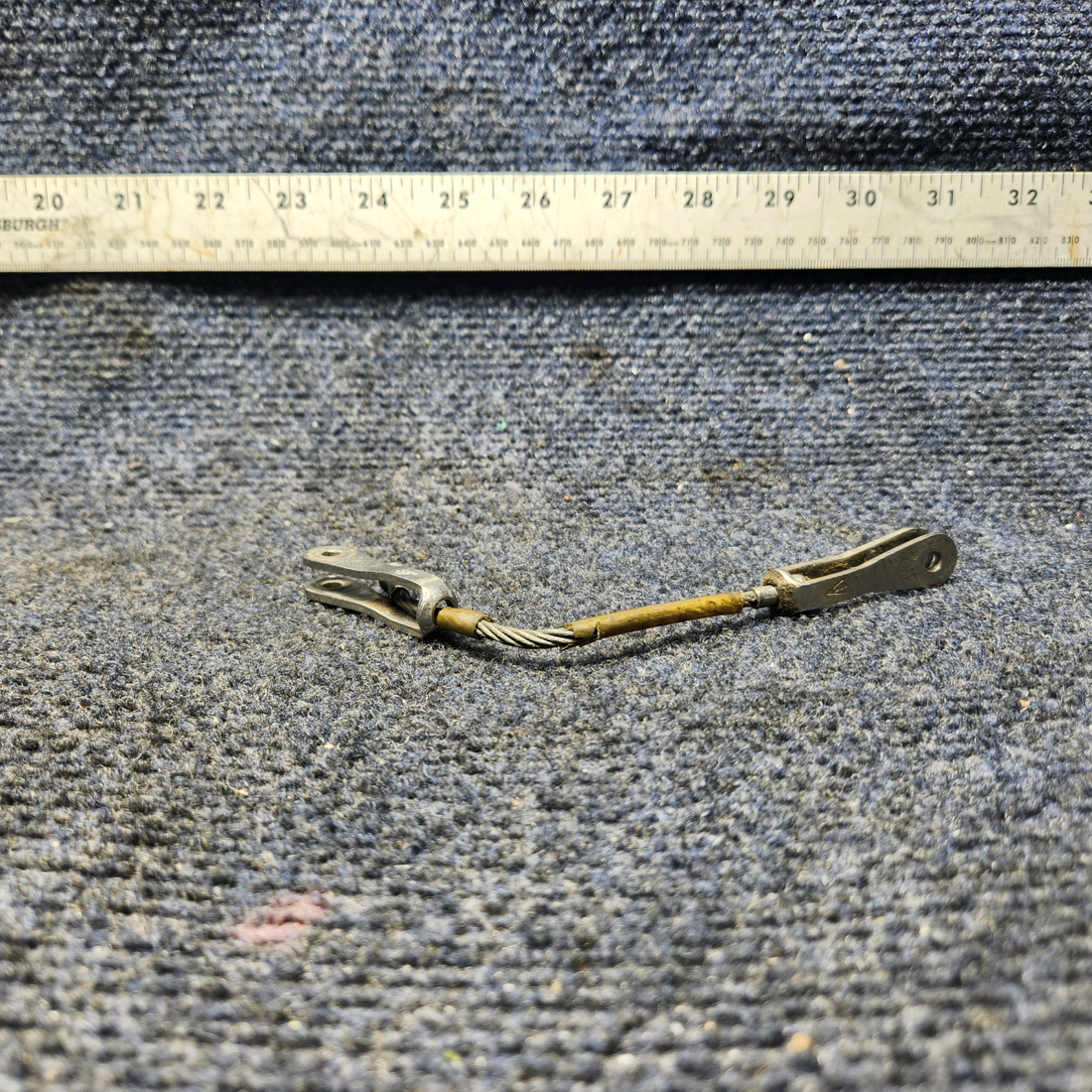 Used aircraft parts for sale, 20868-00 Piper PA28-140 Seat Belt Attach Cable Rear Side