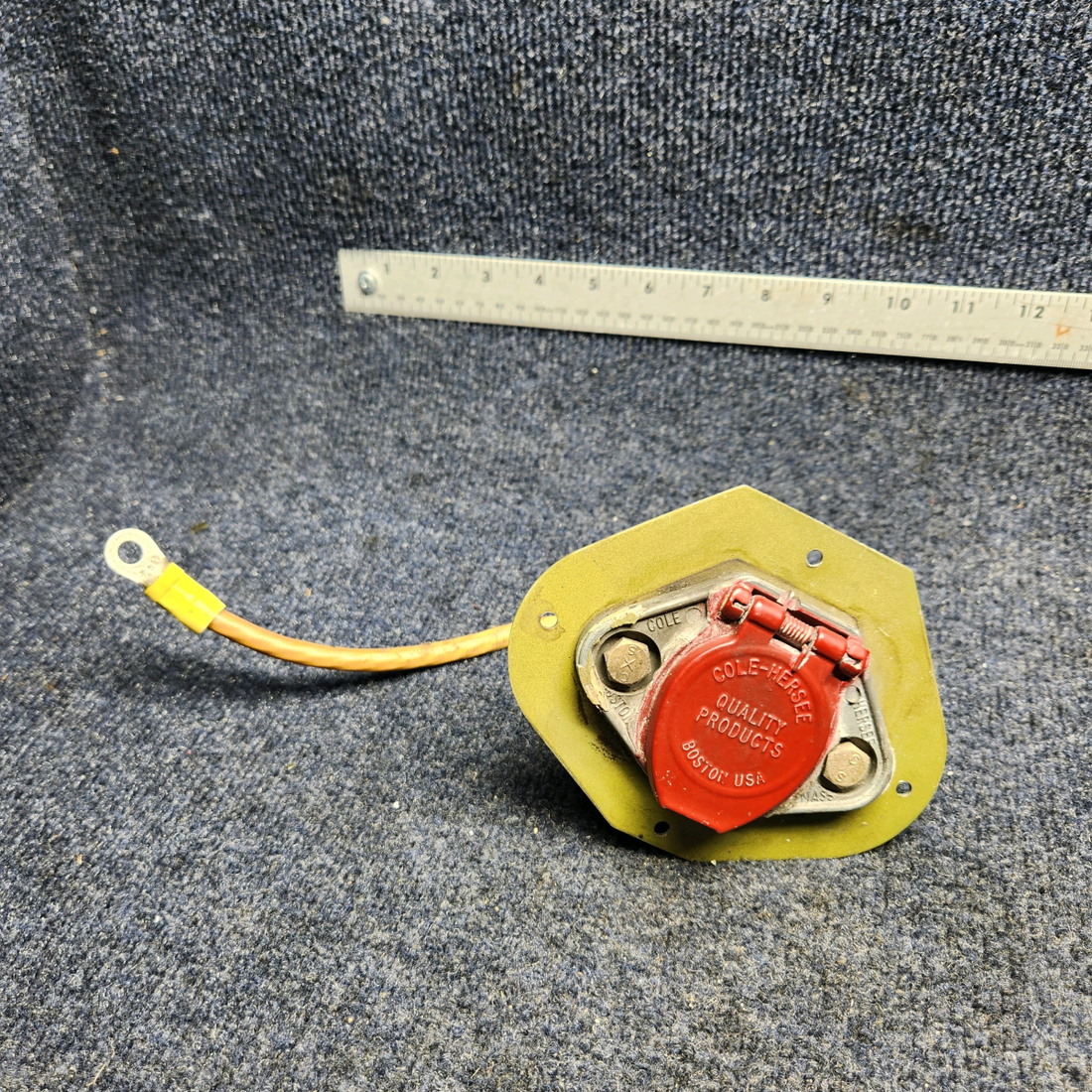 Used aircraft parts for sale, 62355-002 Piper PA32RT-300 EXTERNAL POWER PLUG ASSY W/ MOUNTING PLATE
