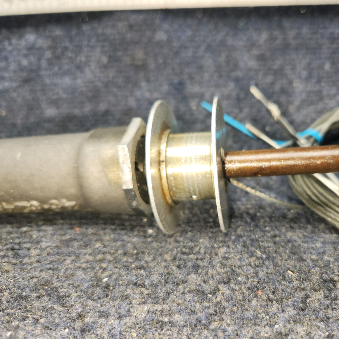 Used aircraft parts for sale, 169-524033-603 Beechcraft A24R Stabilator Trim Tab Actuator Assembly with Drum and Cable