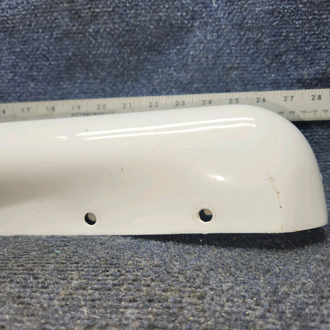 Used aircraft parts for sale, 63541-000 PIPER PA28-140 Rudder Tip Assembly with Tail Light/Fiberglass.