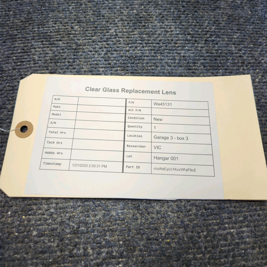 Used aircraft parts for sale, Wa45131 WHELEN CLEAR GLASS REPLACEMENT LENS