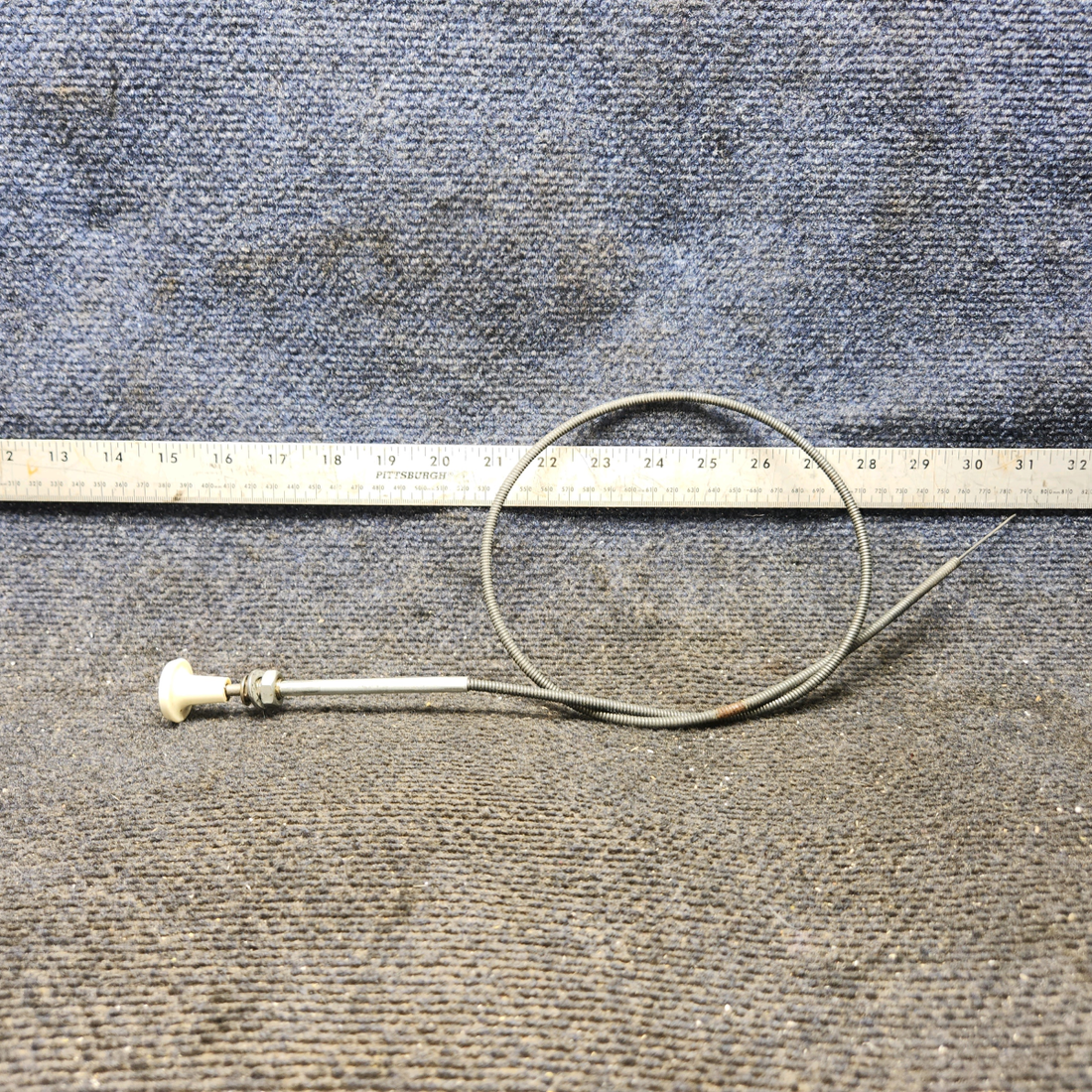 Used aircraft parts for sale, S1239-11 cessna 150G Cabin Heat Control Cable – 34.75 in