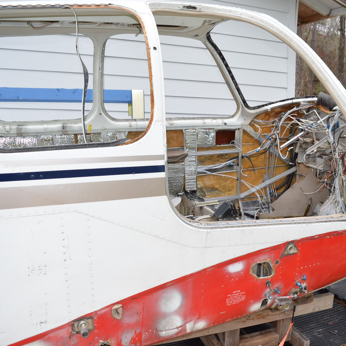 Used aircraft parts for sale, 95-B55 Baron BEECHCRAFT 95-55B FUSELAGE WITH BELLY LANDING, DAMAGE NOSE