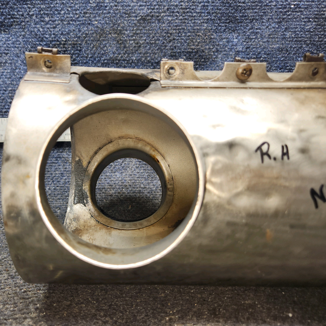 Used aircraft parts for sale, 0550176-38 Cessna 172E Exhaust Muffler Shroud RH