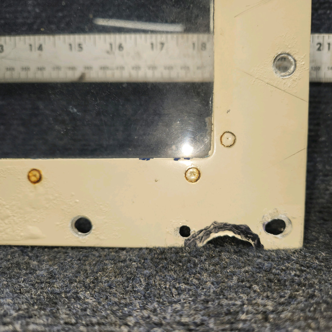 Used aircraft parts for sale, 169-110000-247 Beechcraft A24R Landing Light Window LH / RH "Plastic Have Crack SEE PHOTOS"