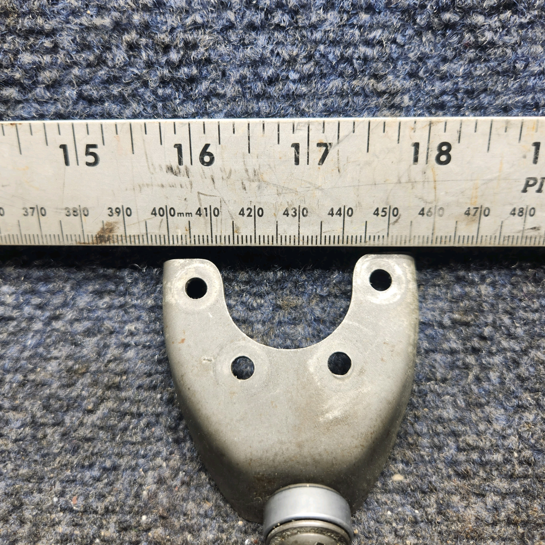 Used aircraft parts for sale, 35-825024-2 Beechcraft 35-33 Nose Gear Roller Bracket Assembly