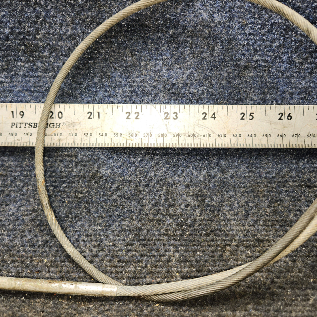 Used aircraft parts for sale, 63902-005 PIPER PA28-140 Cabin Heat Control Cable Assembly (Length: 37")