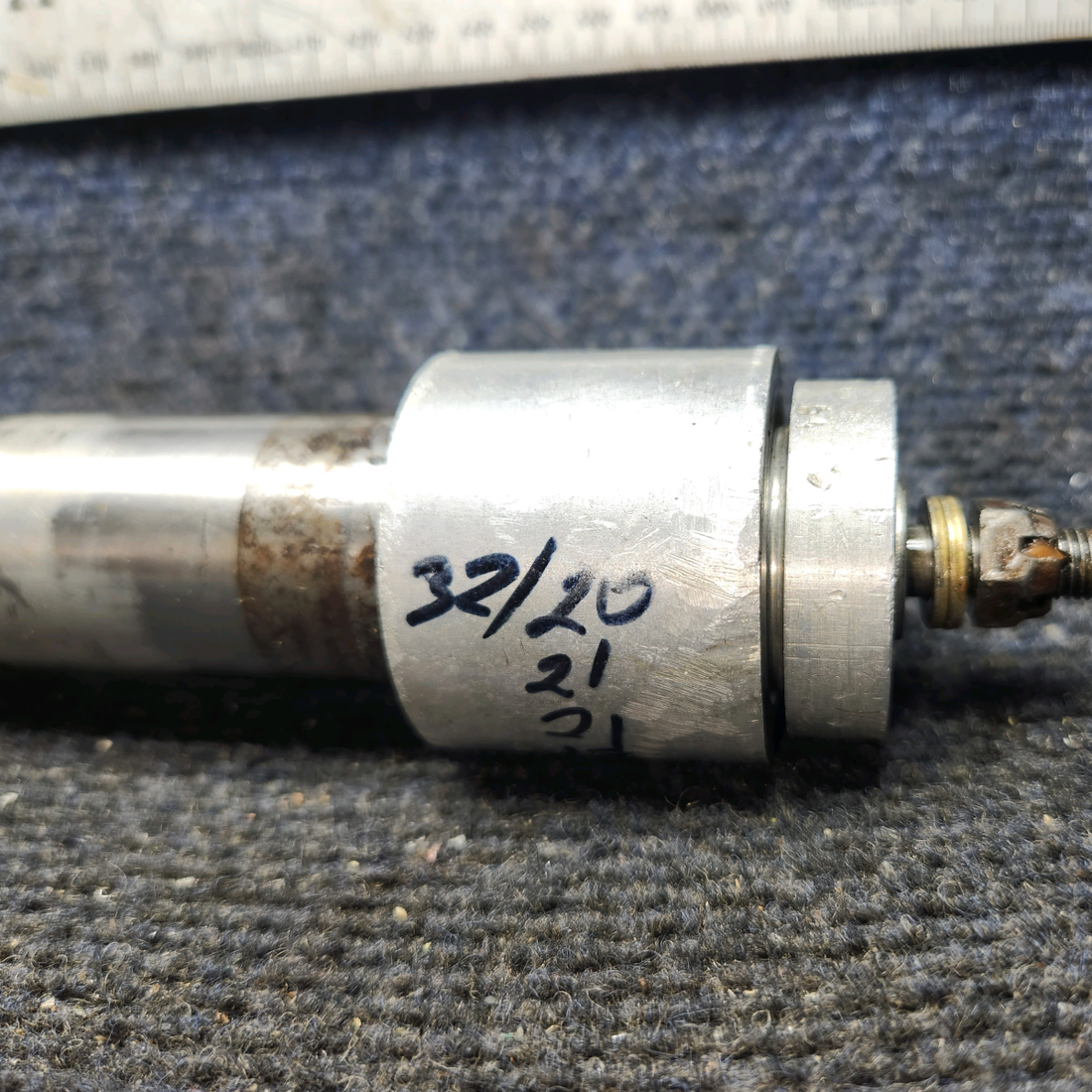 Used aircraft parts for sale, 0543001, 0543037-1, 0543003 Cessna 172 Nose Gear Axle Tube w Spacers & Ferrule