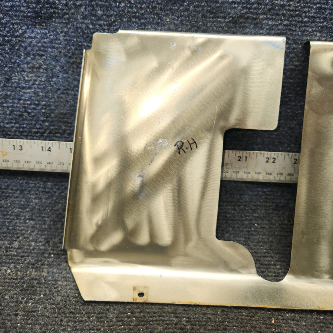 Used aircraft parts for sale, 0513058-1 Cessna 172E Rudder Bar Shield - RH Dual Controls