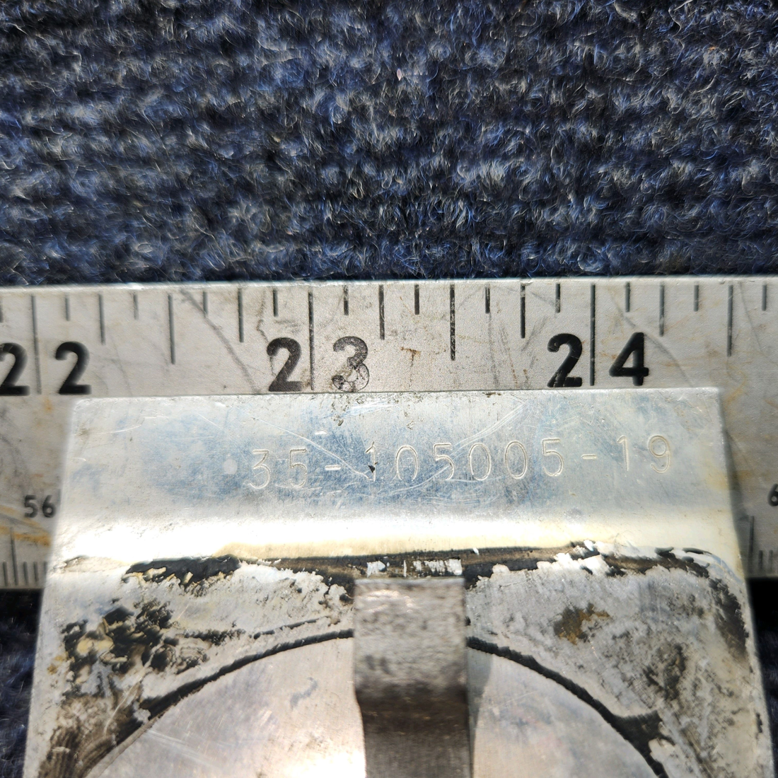 Used aircraft parts for sale, 35-105005-19 Beechcraft 35-33 Wing Attach Bolt Panel - Upper Forward Front