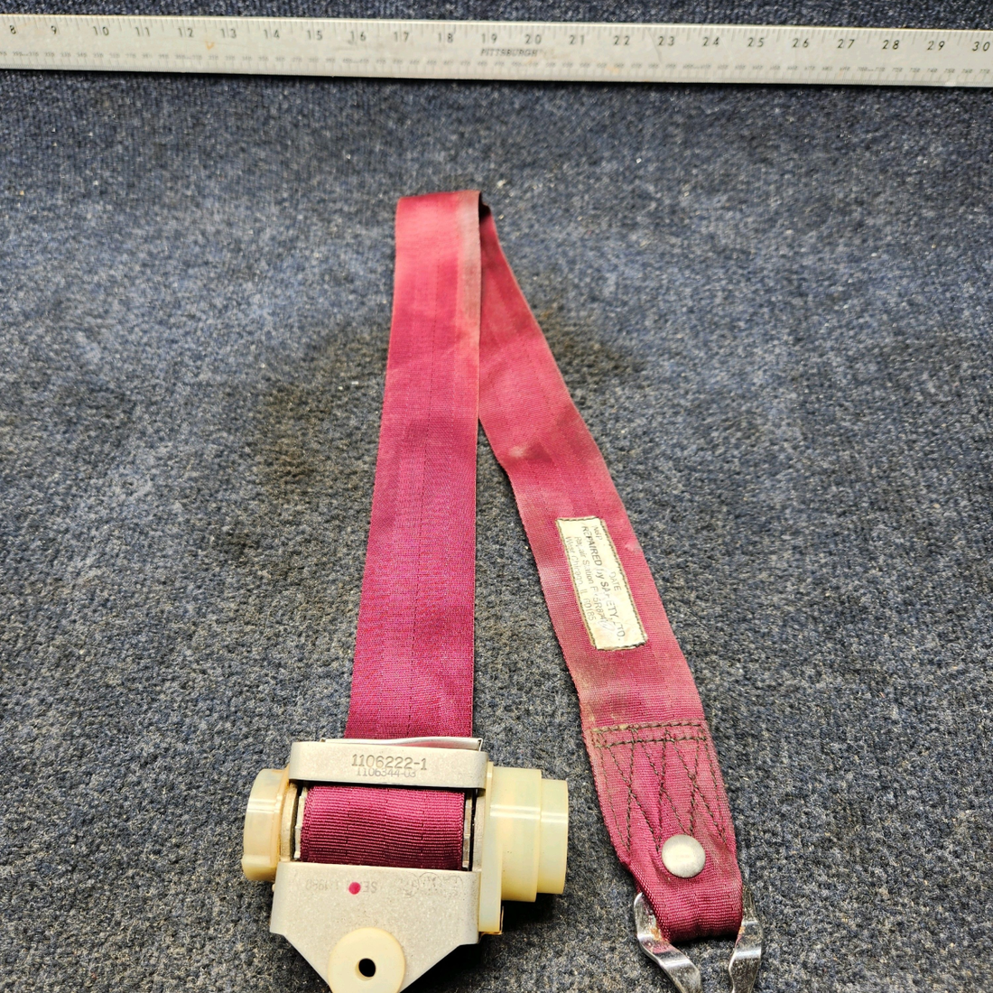 Used aircraft parts for sale, PS50039-4-16 Piper PA32RT-300 BELT SHOULDER FORWARD INERTIA REEL
