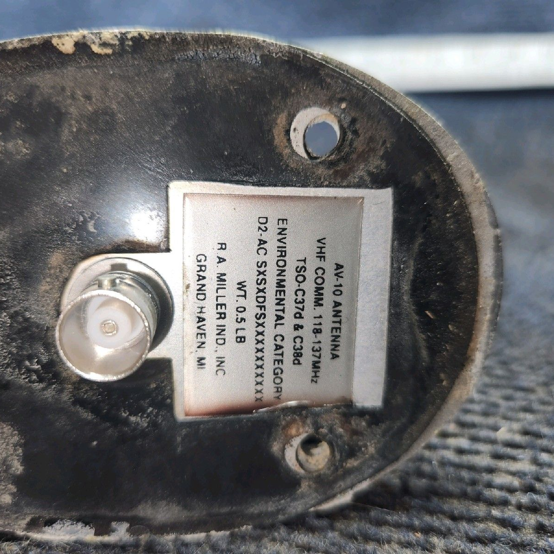 Used aircraft parts for sale, AV-10 RA Miller piper PA-28-181 VHF Communication Antenna