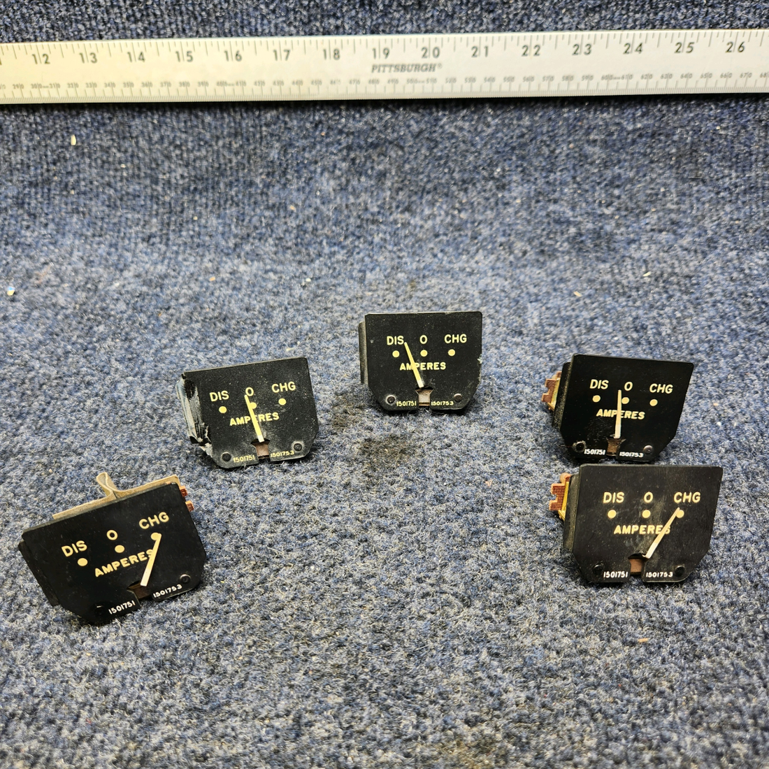 Used aircraft parts for sale, 1501751 BEECHCRAFT F35 AMPERES INDICATOR PRICE PER EACH.