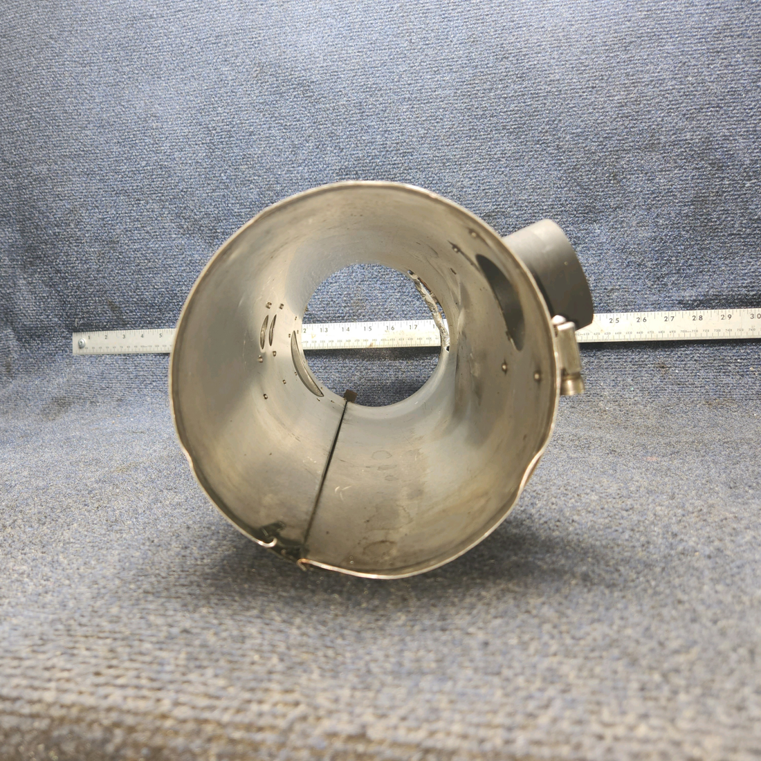 Used aircraft parts for sale, 66704-002 Piper PA28-140 Muffler Shroud- Has dents