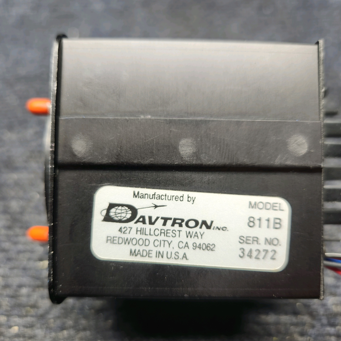 Used aircraft parts for sale, 811B Davtron MOONEY M20J - Year 1978 DIGITAL CLOCK INDICATOR