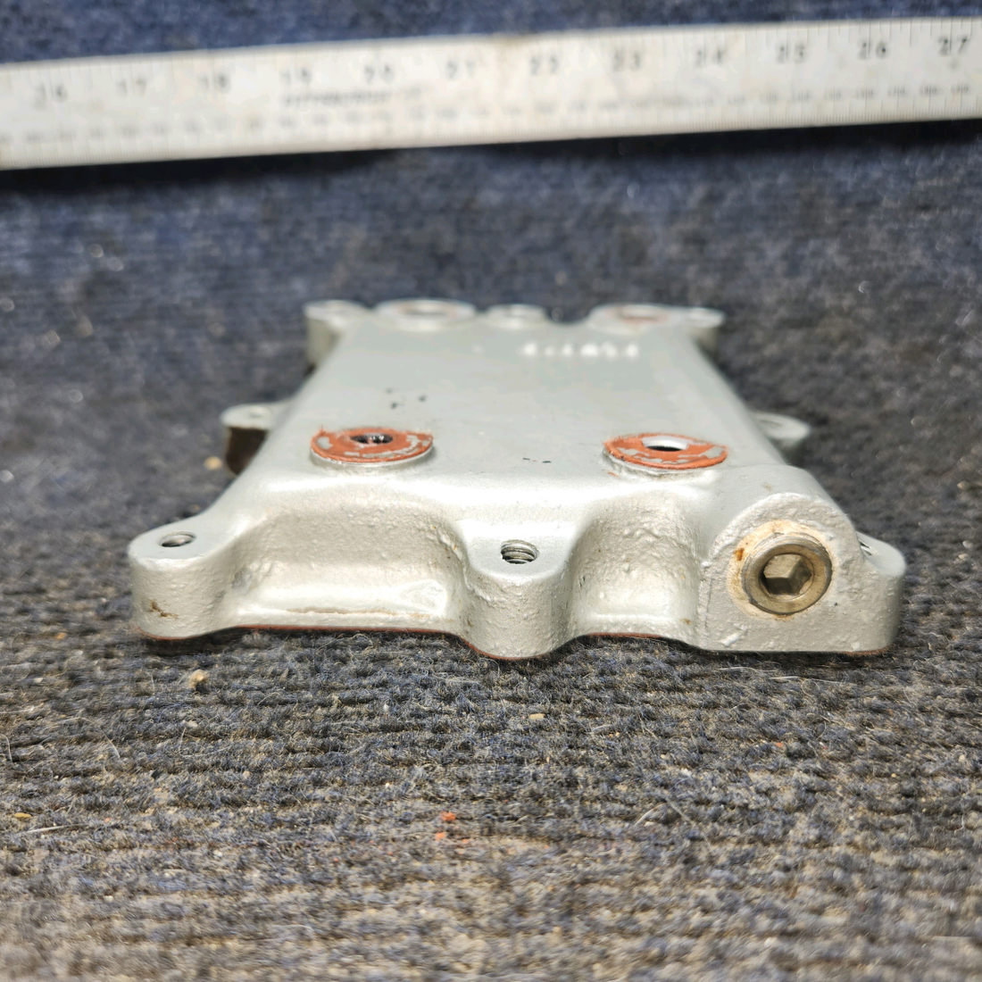 Used aircraft parts for sale, 625016 Continental O-470 Cessna 182G Oil Cooler Adapter Plate