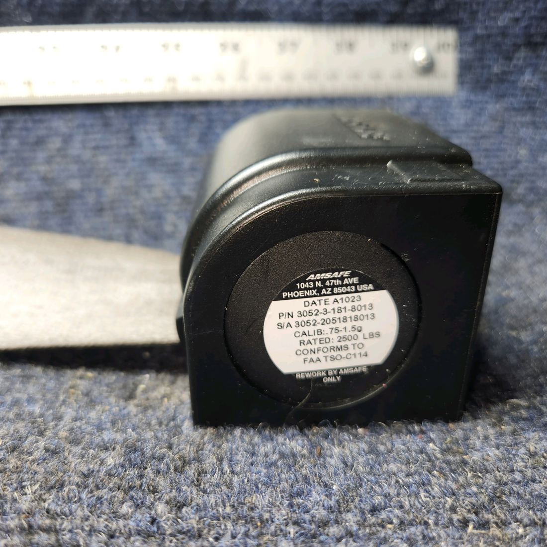 Used aircraft parts for sale, 3052-3-181-813 AmSafe 35FB9 Cessna 172 Lap Seatbelt Assembly with Reel Assy "Set"