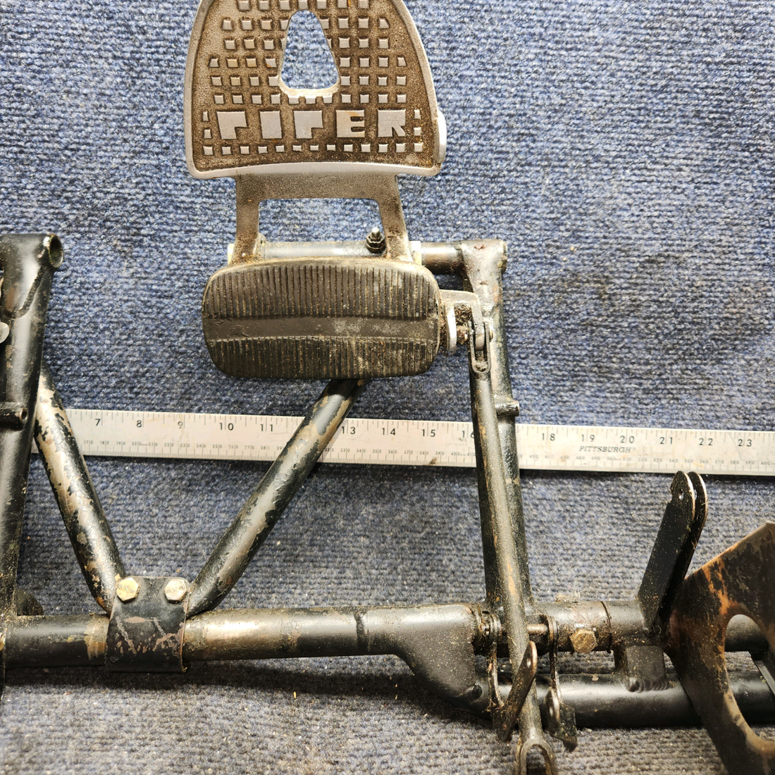 Used aircraft parts for sale, 63464-005 Piper PA32RT-300 Rudder Pedal Bar Assembly-No Master Cylinder Included