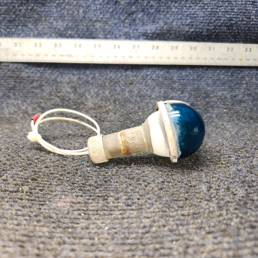 Used aircraft parts for sale, A-1285-G-12 Grimes Beechcraft C23 SUNDOWNER Navigation Light Assembly  - RH (14 Volts) - Green