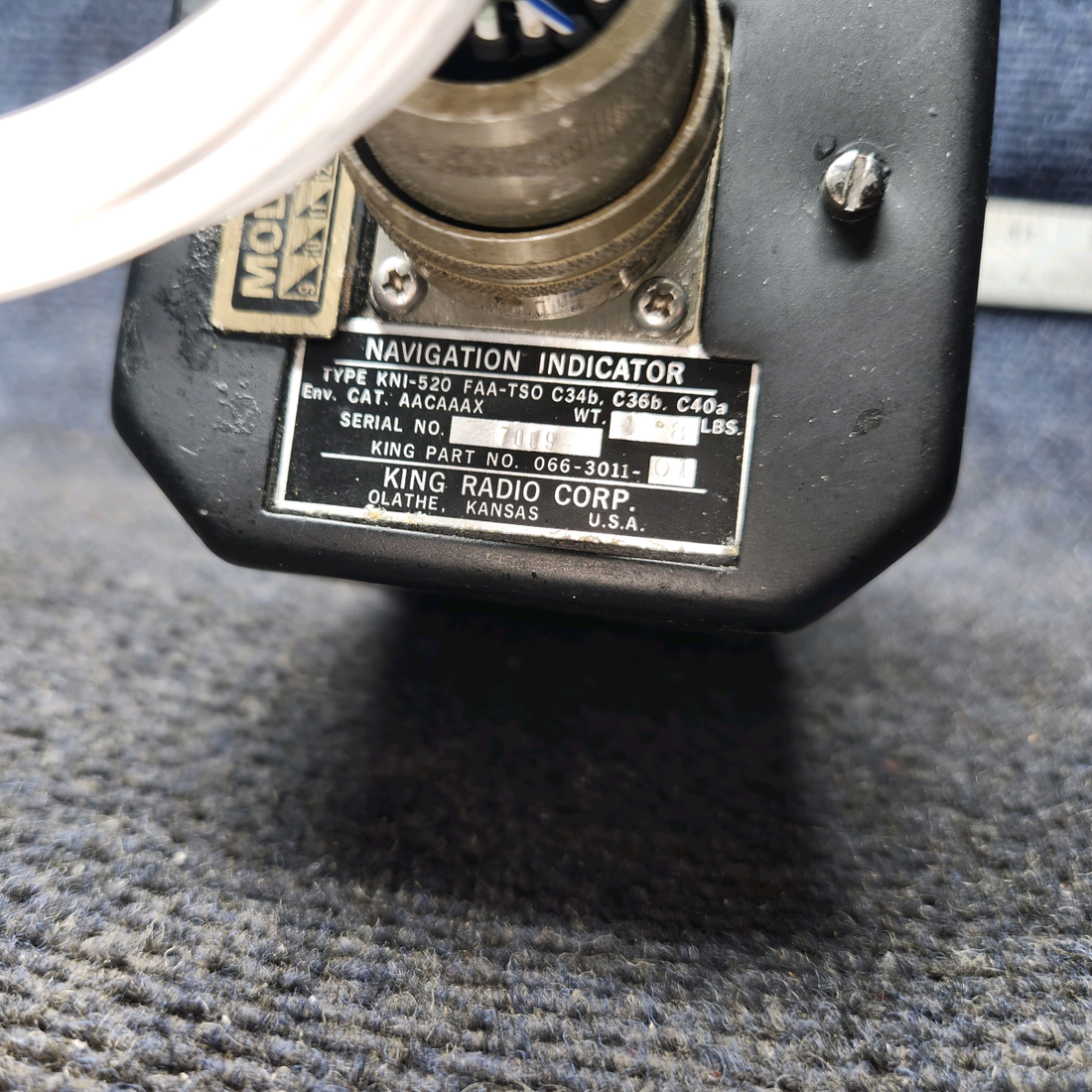 Used aircraft parts for sale, 066-3011-01 King KNI-520 Cessna 172E Navigation Indicator with Modifications