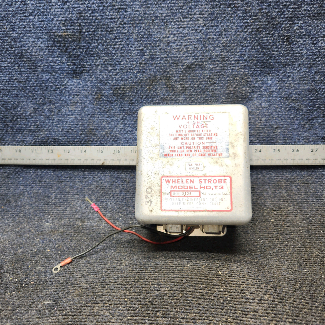 Used aircraft parts for sale, HD,T3 Whelen Strobe Power Supply (14V)