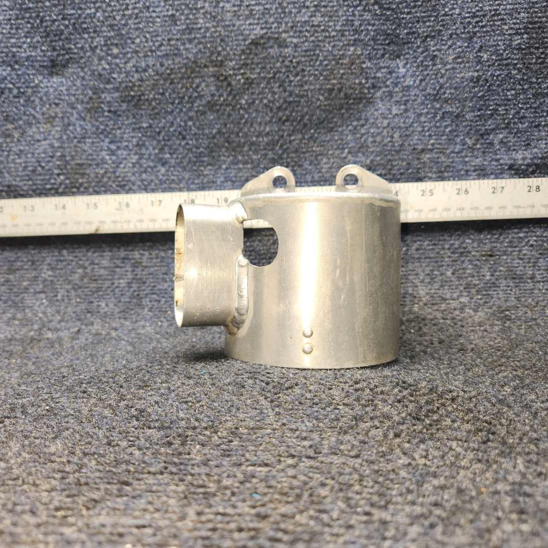 Used aircraft parts for sale, 63422-000 Piper PA28-140 Fuel Pump Baffle - has a crack on weld