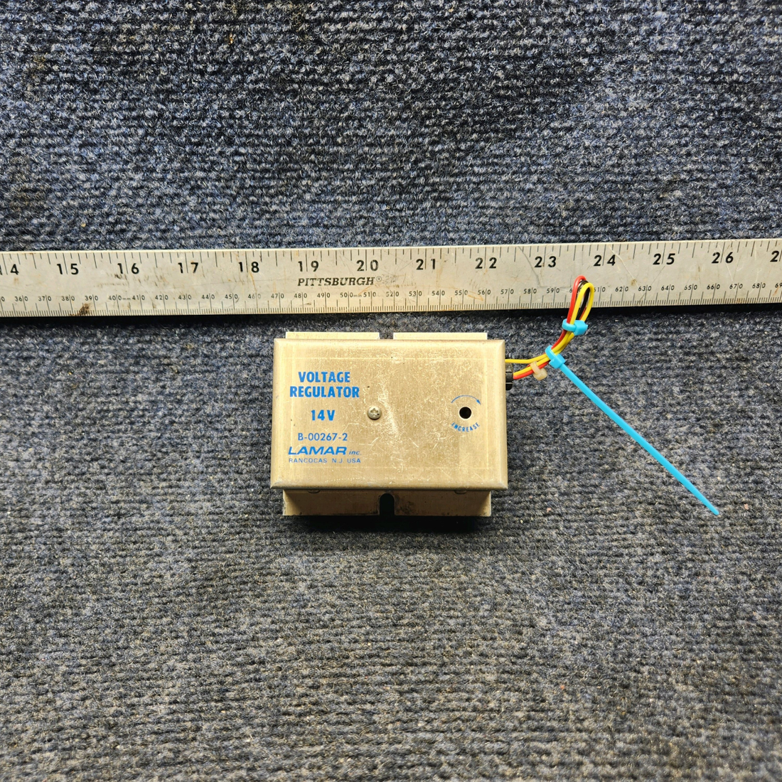 Used aircraft parts for sale, B-00267-2 Lamar Beechcraft A24R Voltage Regulator (Volts: 14)